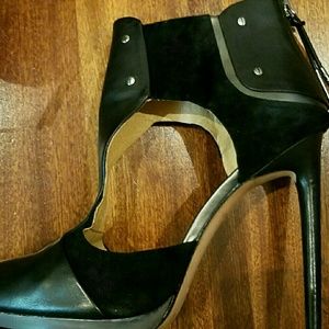 L.A.M.B. gorgeous black booties, 8, heels